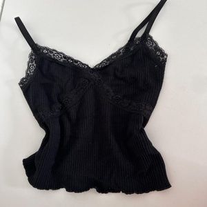 black tank top with lace